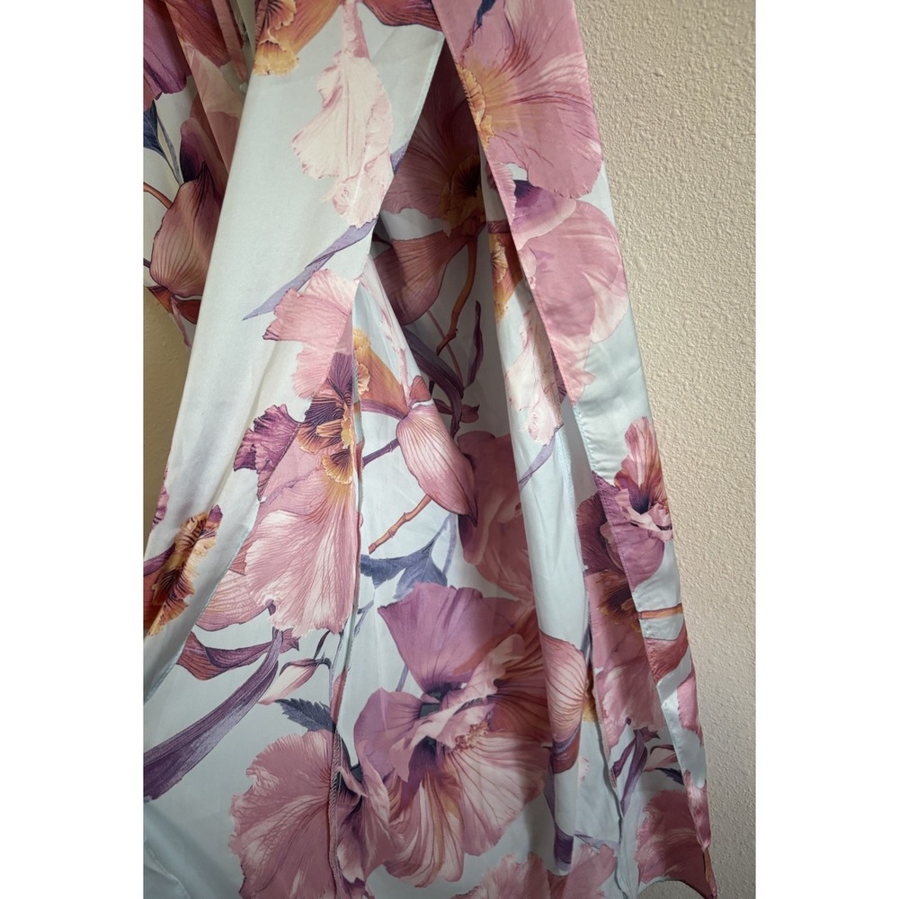 Midnight Bakery 2 Pc Pajama Set M Satin Cami Top Wide/Open Side Pants NWT - Picture 4 of 11